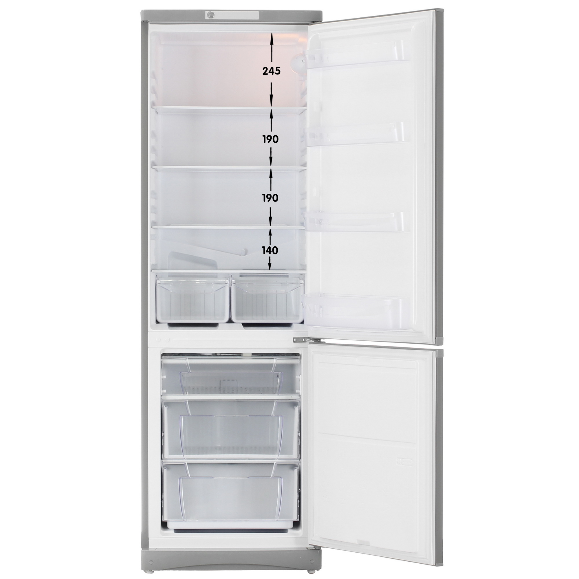 9283675 Холодильник с морозильником   Indesit ES 18 GA серебристый STDN-0002945 - Вид №1