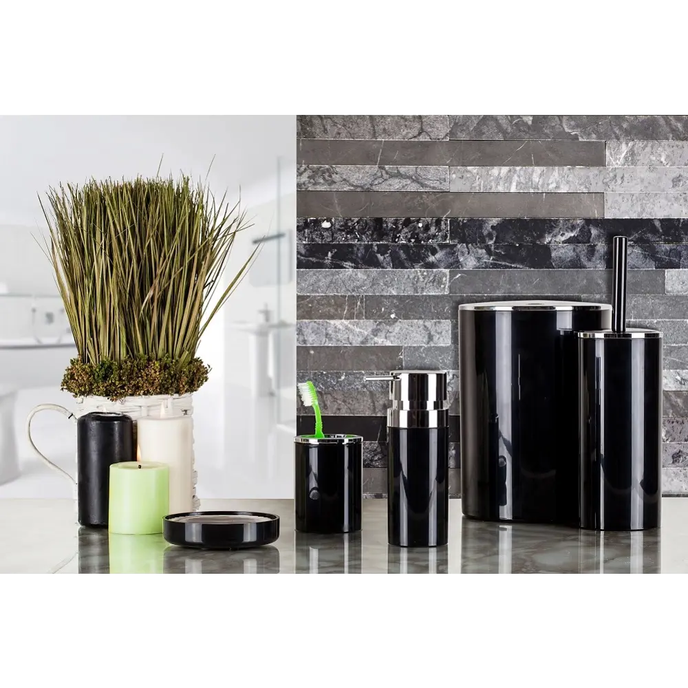 Стакан для зубных щёток настольный Lenox цвет чёрный 18608735 STLM-2032480 PRIMANOVA - Вид №1