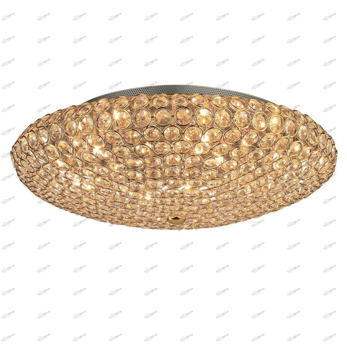 Потолочный светильник Ideal Lux King PL9 Oro IDEAL LUX ДИЗАЙНЕРСКИЕ, KING ORO 074022 Золото;прозрачный 
