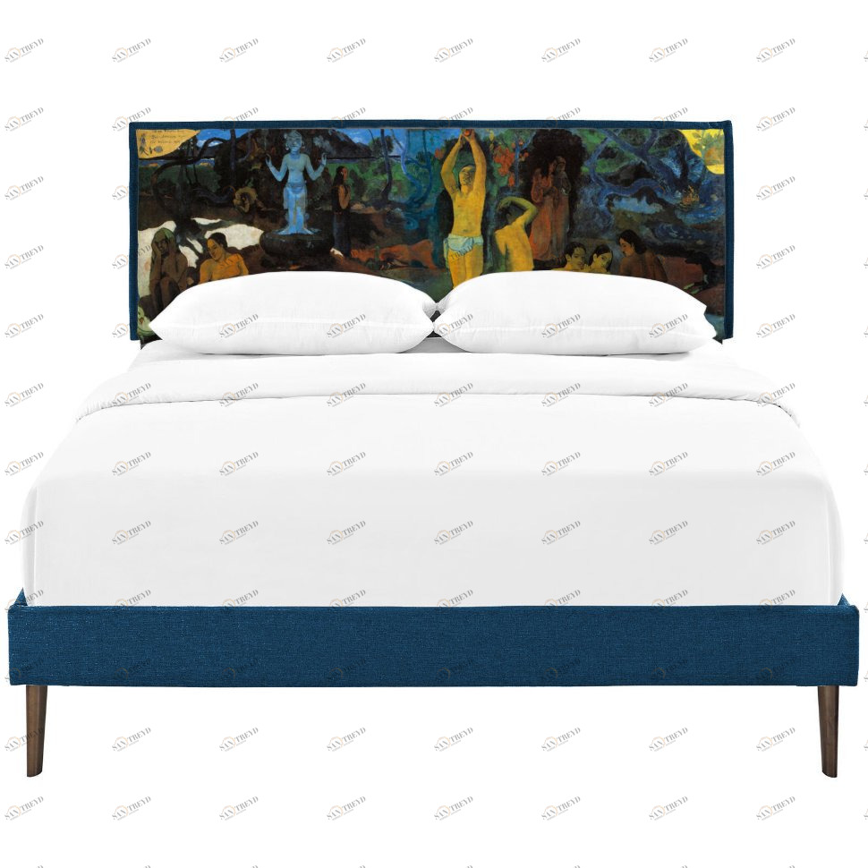 Кровать полутораспальная 140х190 синяя Orleans ICON DESIGNE ДИЗАЙНЕРСКИЕ 096842 Разноцветный;синий 