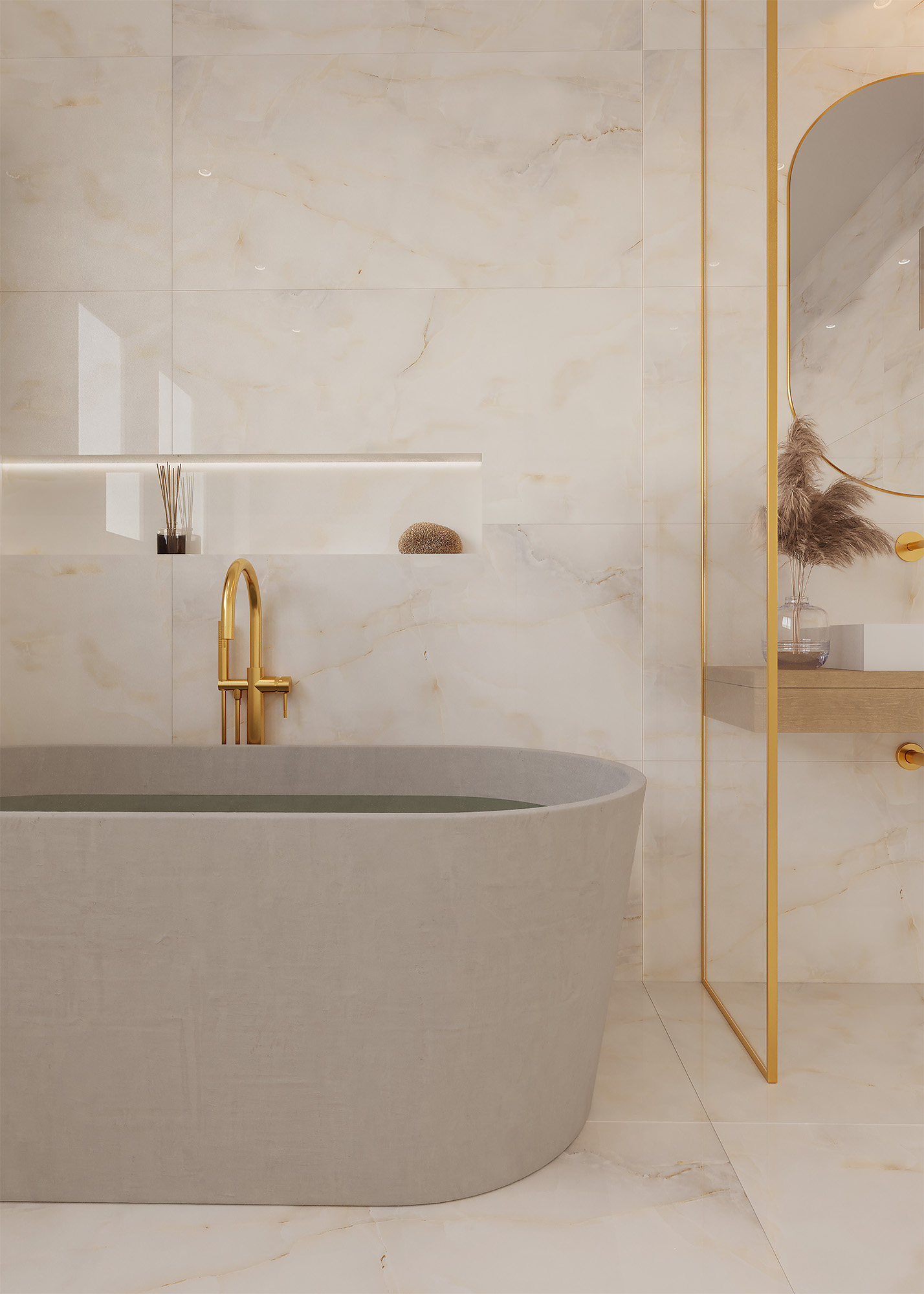 ANTY SKY BEIGE — Элегантность оникса в вашем интерьере FP1009-A Arcadia Ceramica - Вид №2