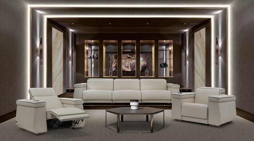 Tonino Lamborghini Casa Диван из оленьей кожи с шезлонгом с электроприводом Loewe sun-id-1440010 - Вид №2