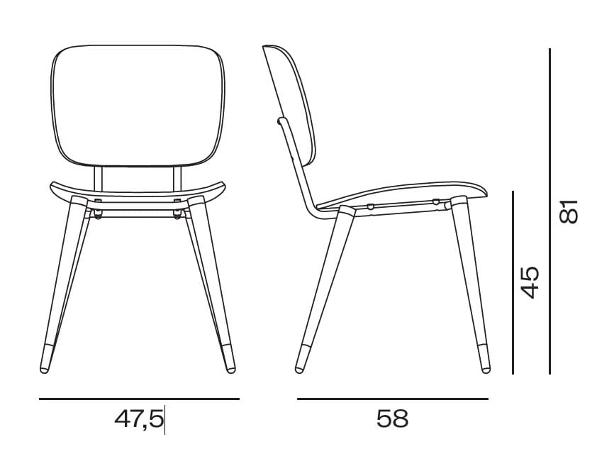 Стул из ясеня с мягким сиденьем Vergés ABC ARCH-00138822 - Вид №8