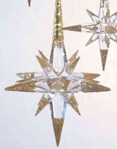 1321 331 a3 Декор звезда, акрил, 17 см, золото H-andreas 