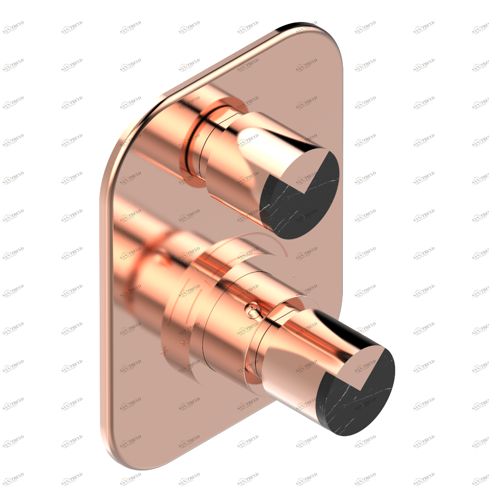 G2I-5300BE Ручки регулировки для термостата THG с вентилем арт.5300AE Thg-paris Le 9 Nero Marquina Blush PVD G2I 5300BE CAT.F