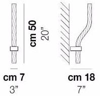 Vetreria Vistosi Бра с прямым светом из дутого стекла Stardust sun-id-1418081 - Вид №5