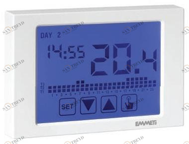 EMMETI Еженедельный хронотермостат с радиочастотным сенсорным экраном Collegamento e controllo dei corpi scaldanti sun-id-1373325