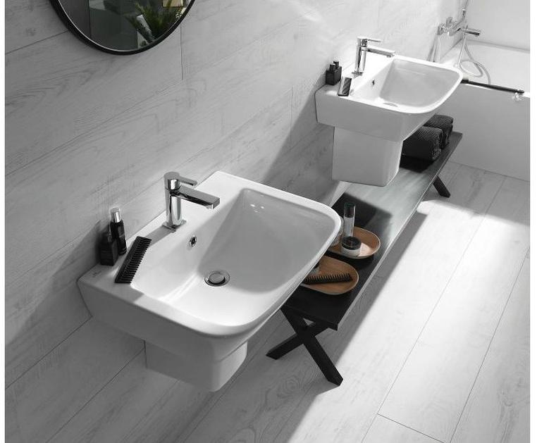 100130719 Подвесная раковина настенная овальная Noken Urban белая - Вид №4