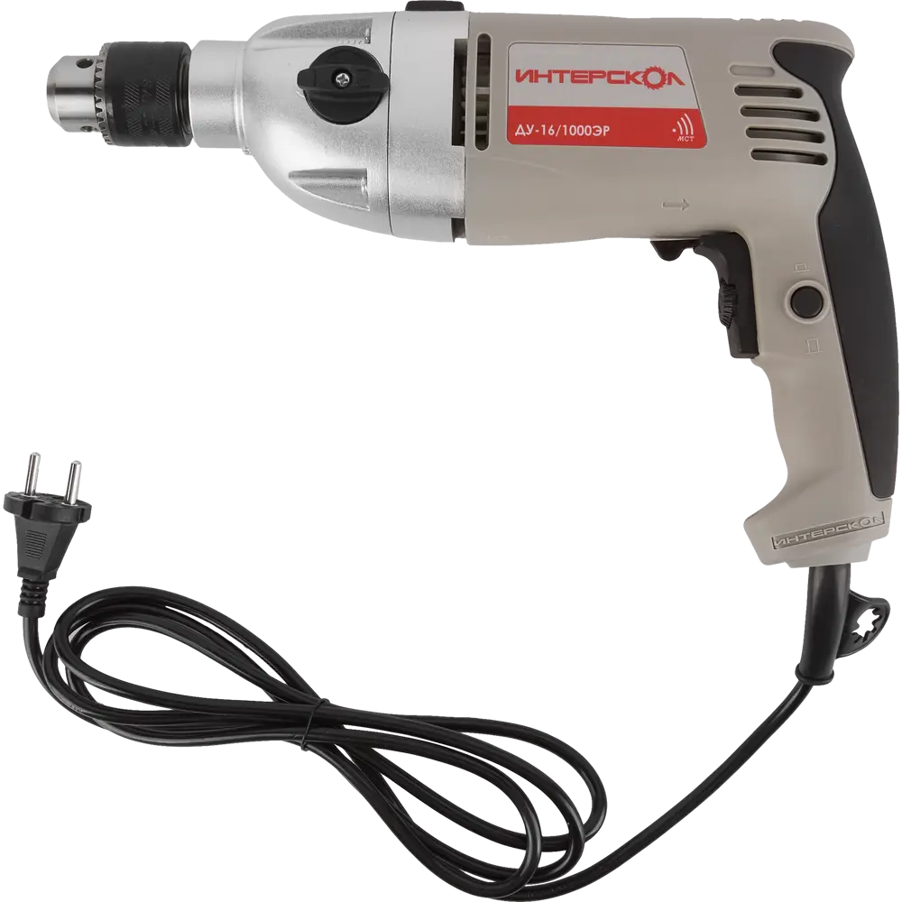 Ударная дрель Интерскол ДУ-16/1000ЭР с регулировкой оборотов 11751707 STLM-0001475 - Вид №4