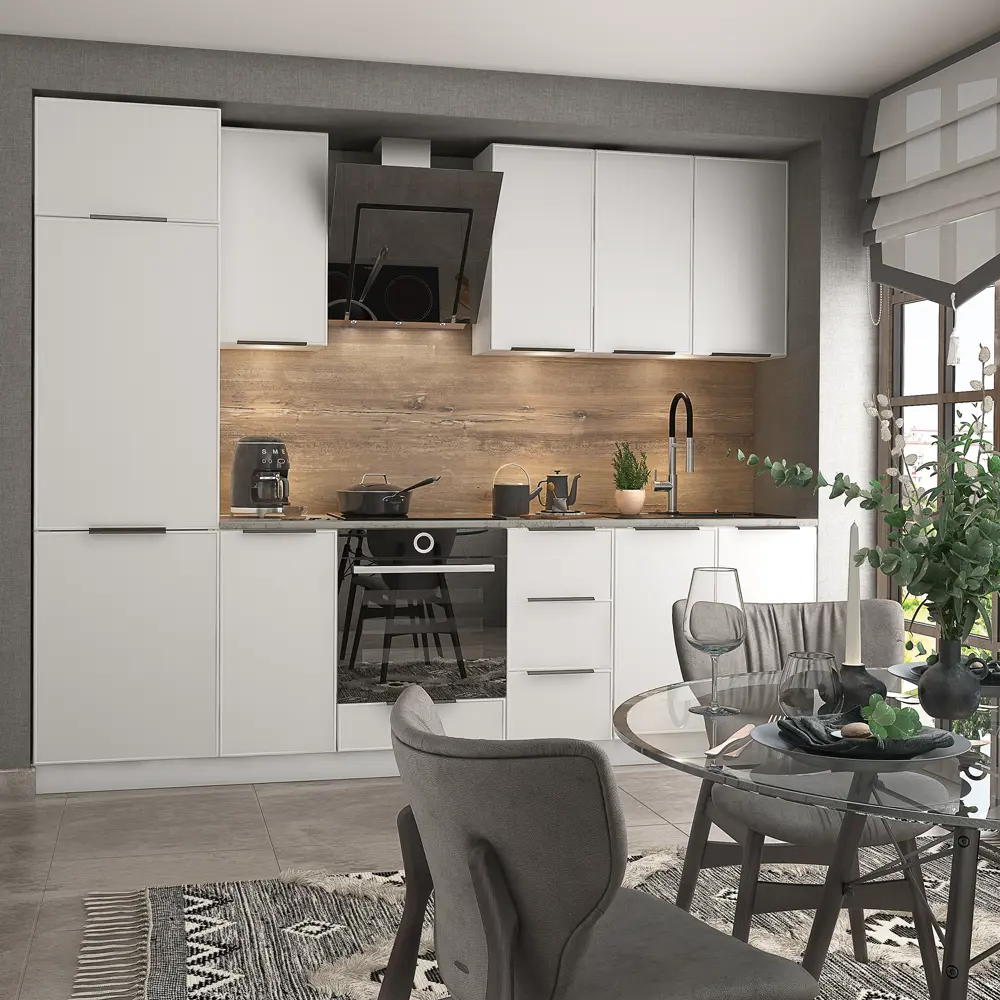 Фасад кухонного шкафа Инта 44.7x214.1 см KONSENSA ЛДСП цвет белый Инта белая STLM-2210158 - Вид №6