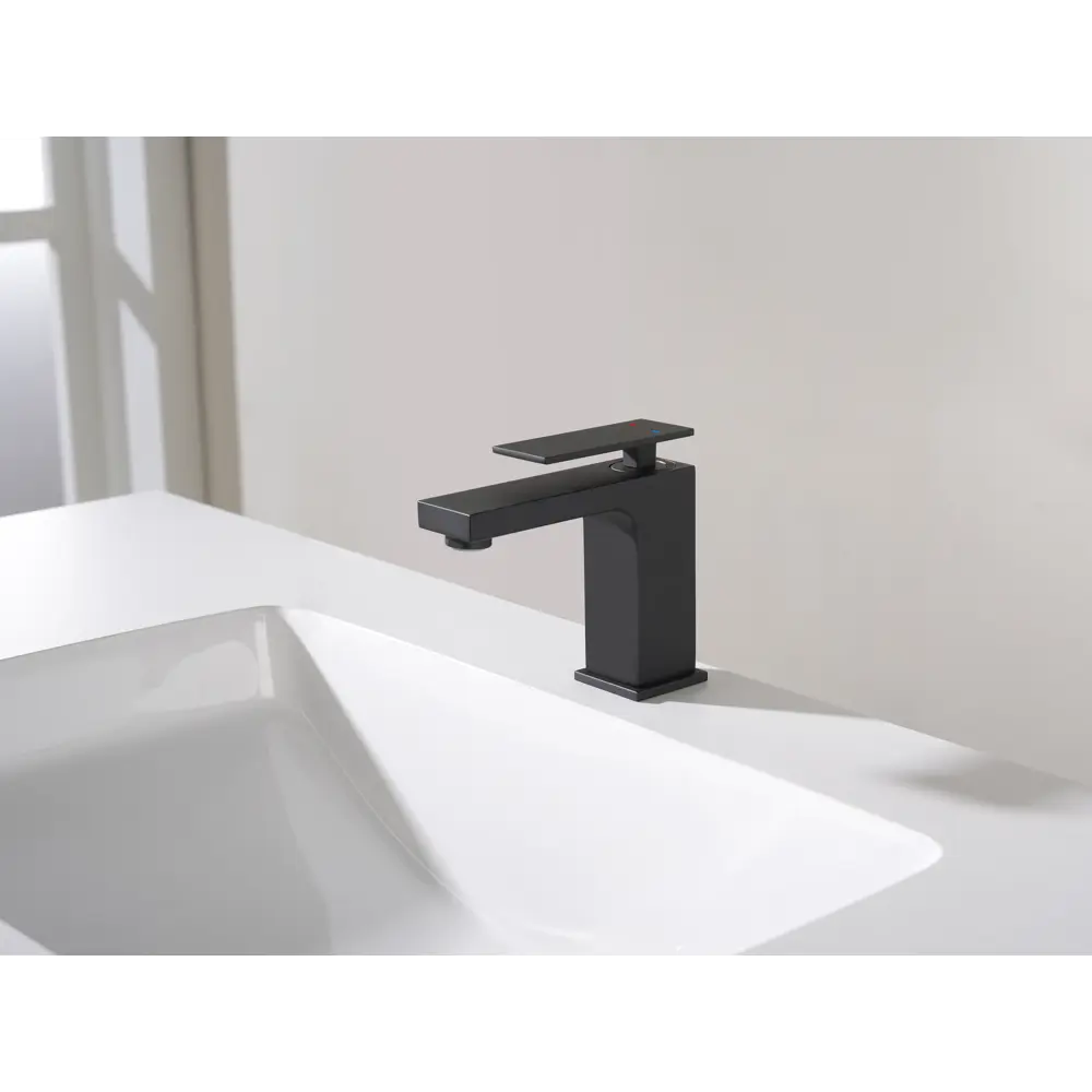 Смеситель для раковины KONSENSA Прато черный матовый с керамическим картриджем 89396325 STLM-1580866 - Вид №1