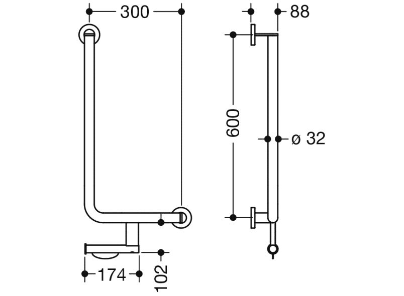 900.22.109XA угловая ручка HEWI System 900 - Вид №1