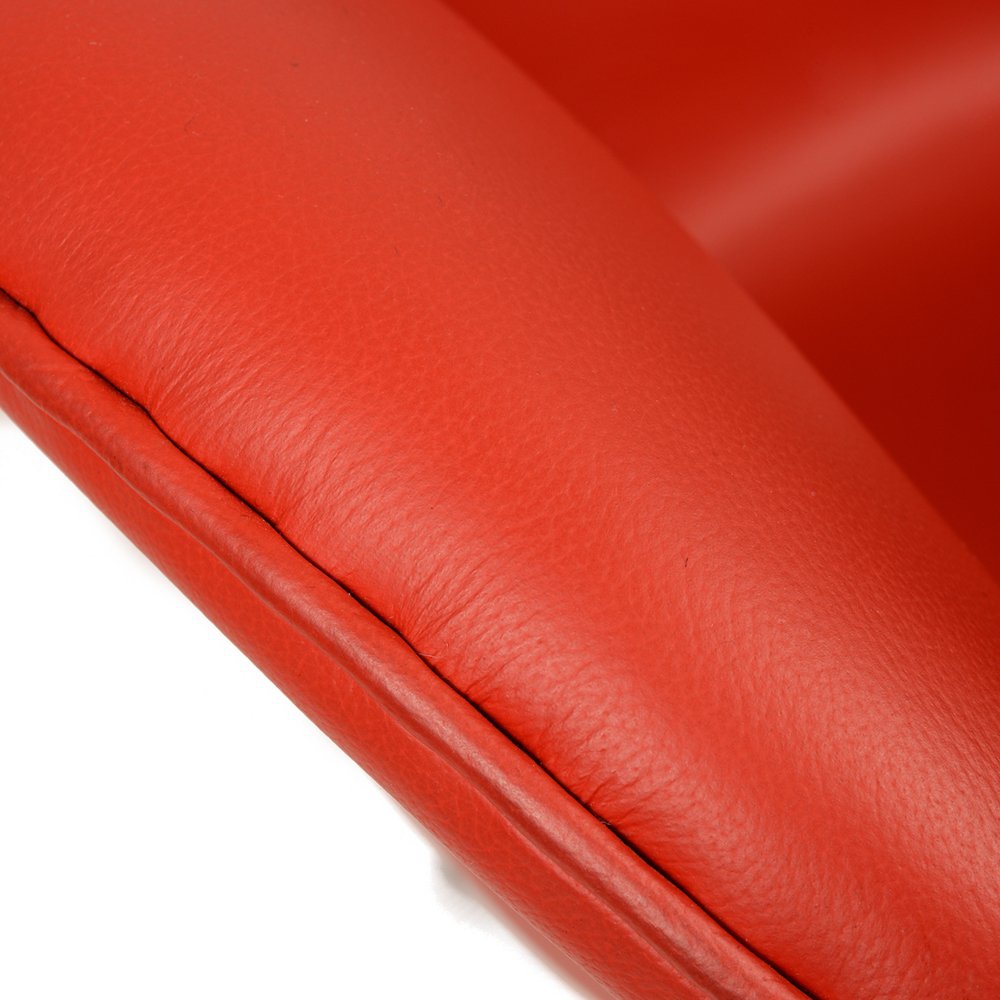 Кресло-яйцо кожаное с мягкими подлокотниками 104х80 см красное Egg Chair RedDeluxML035 SOHO DESIGN ДИЗАЙНЕРСКИЕ 00-3886287 Красный  - Вид №5