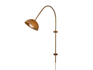 Светодиодный настенный светильник из ротанга и латуни