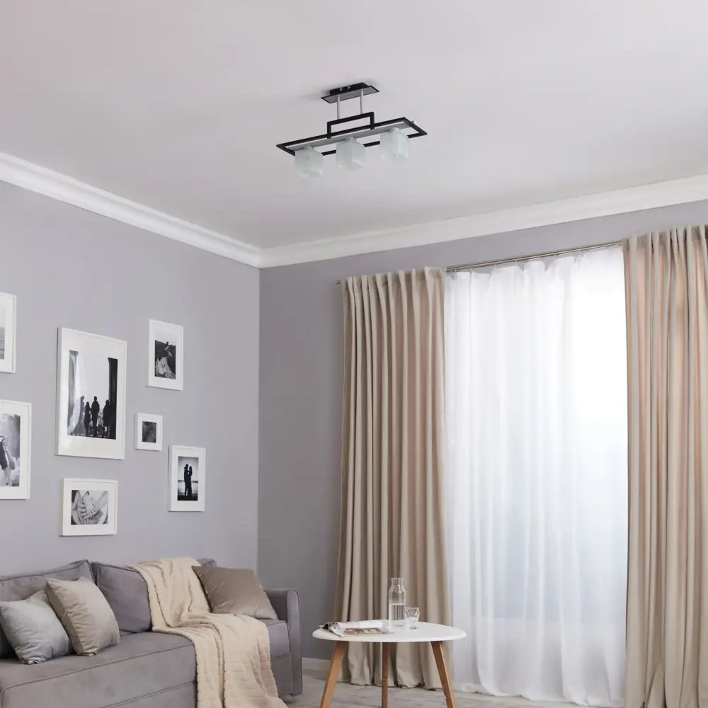 Люстра потолочная Техно КС30093/3C, 3 лампы, 9 м², цвет чёрный КЛЮЧНИК STLM-2135053 - Вид №9