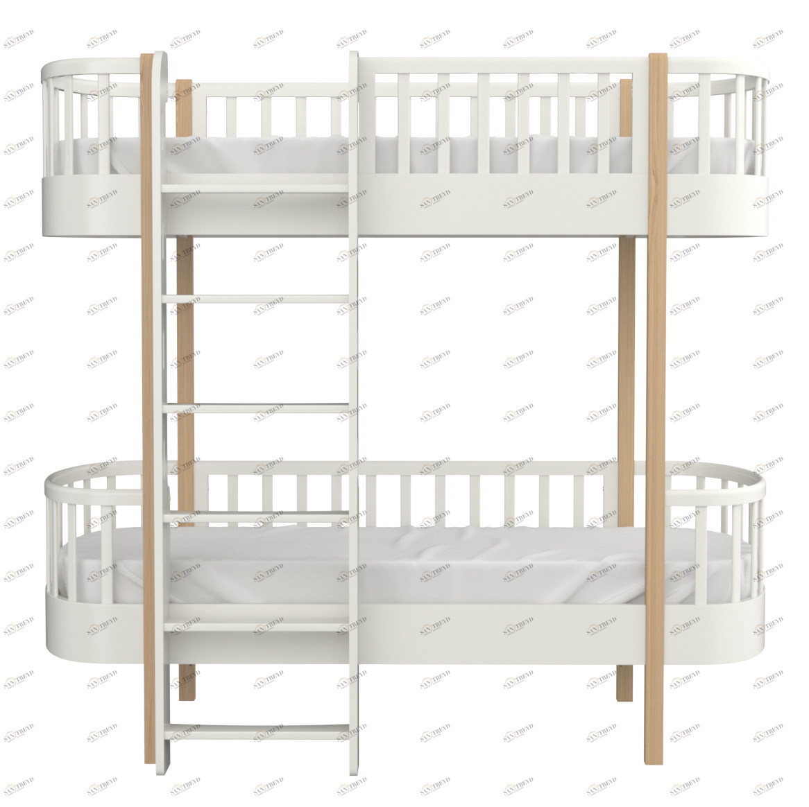 Кровать детская двухъярусная 190х90 см молочная Classic ELLIPSE ELLIPSE CLASSIC 257802 Молочный Santreyd 