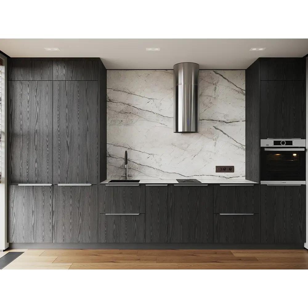 Konsensa Канск - фасад кухонного шкафа черный 45x214 см ЛДСП 89423379 STLM-1578484 - Вид №11