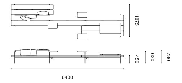 Модульная мягкая скамейка из ткани Established&Sons Island ARCH-00100058 - Вид №51
