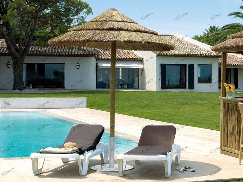 AFRICA STYLE Круглый зонт в трости из натуральной головы Greneer outdoor Kbr200_c