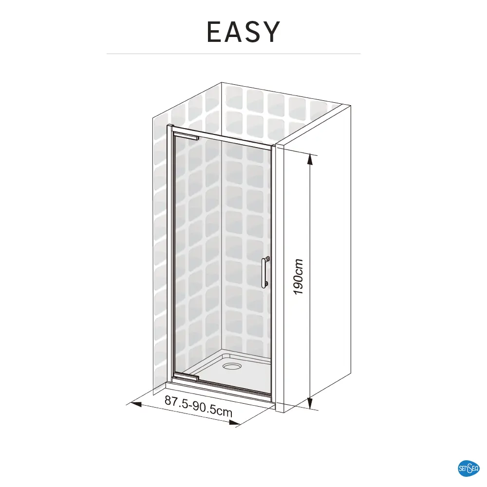 Комплект стекол для душевой двери Sensea Easy 90x190 см 84430296 STLM-2171549 - Вид №39