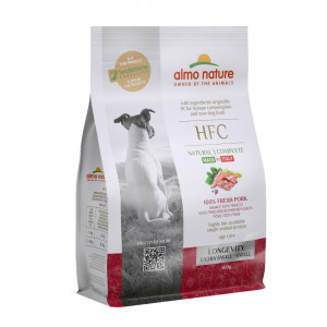 ПР0059772 Корм для собак XS-S Longevity для карликовых и мелких пород, свежая свинина сух. 300г Almo Nature