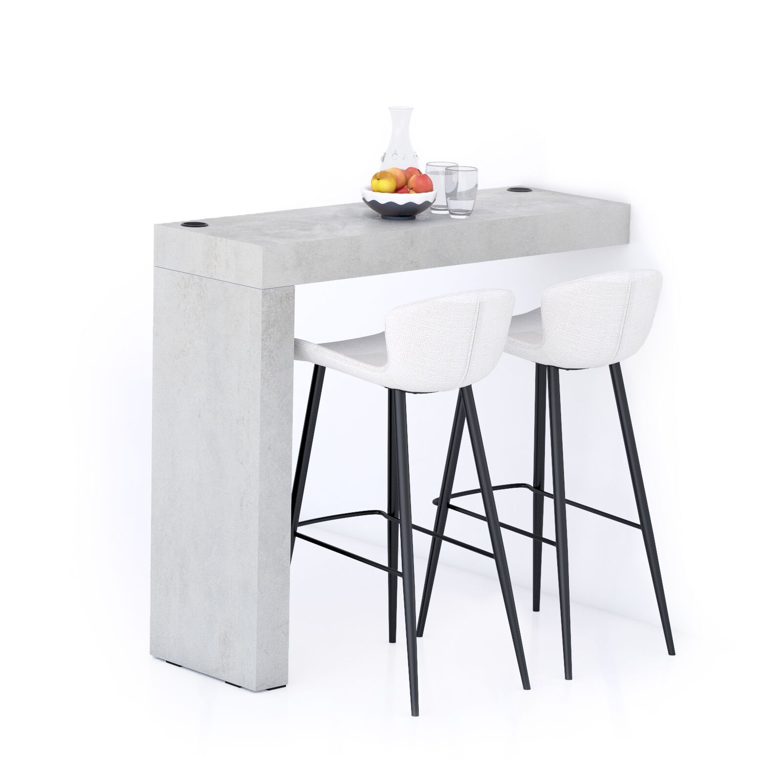 Высокий стол на полуострове в меламине с беспроводным зарядным устройством Mobili Fiver Evolution ARCH-00028433 - Вид №27