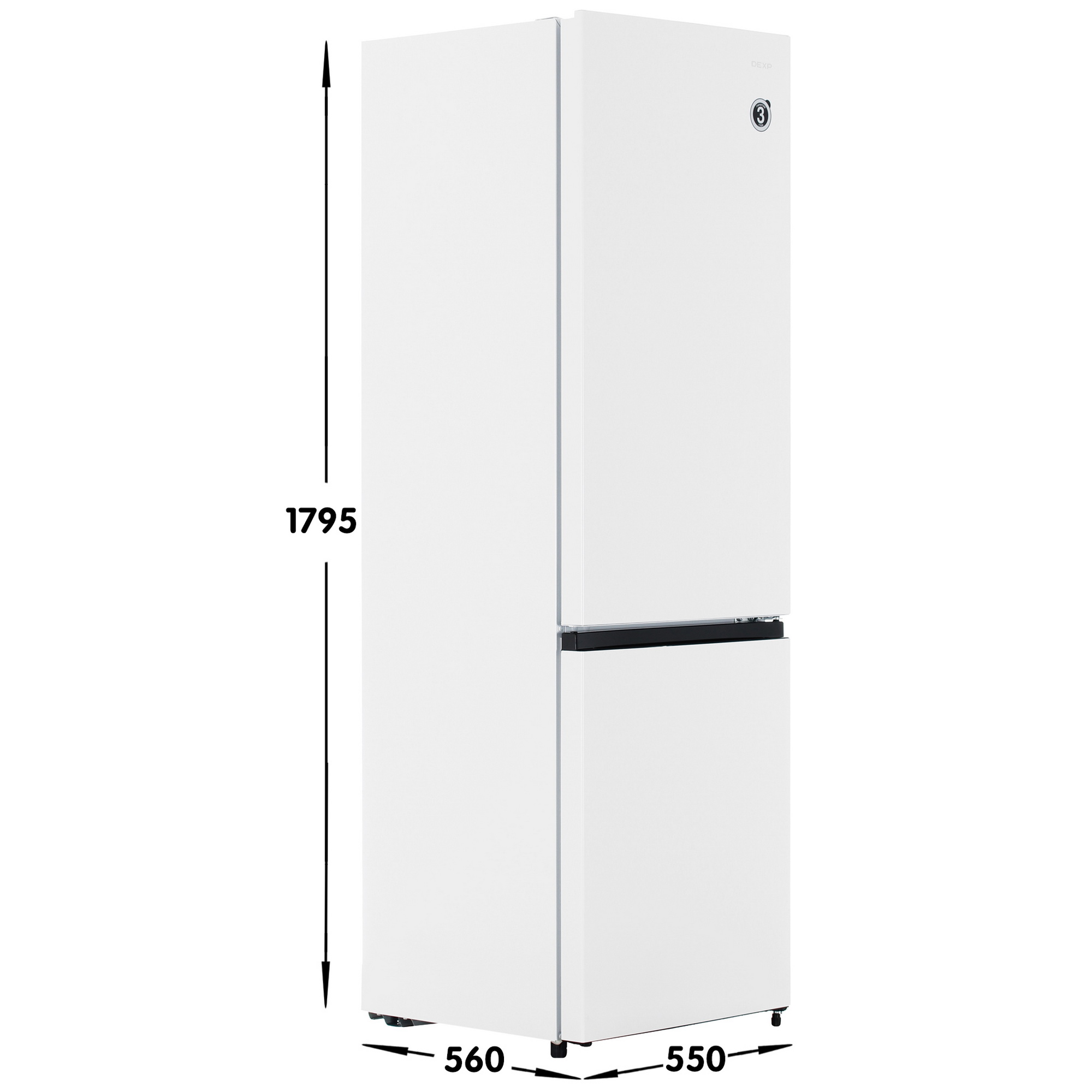 9243053 Холодильник с морозильником   DEXP B4-26AHE белый STDN-0127951 - Вид №6