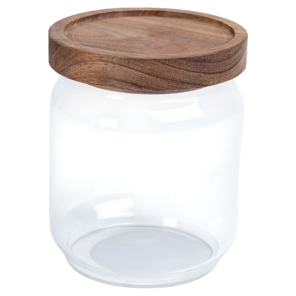 Стеклянная банка Vidage для сыпучих продуктов 0.48 л с бамбуковой крышкой 89422095 STLM-1563666