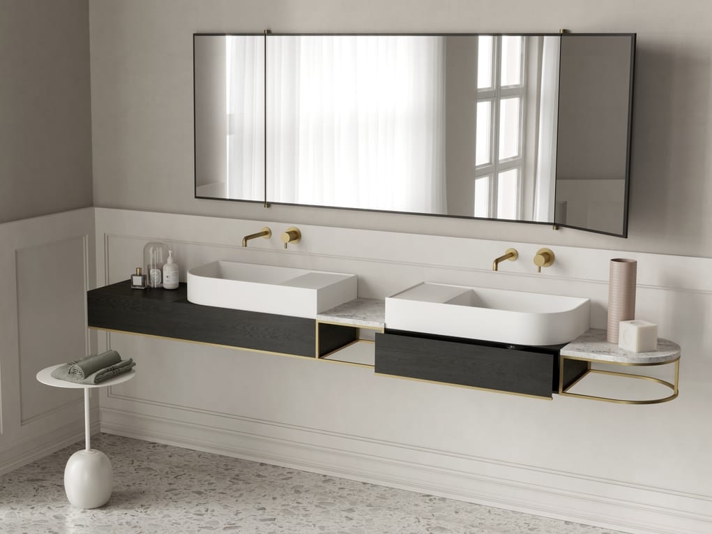 Двойной секционный подвесной умывальник Ex.T Nouveau ARCH-00078811