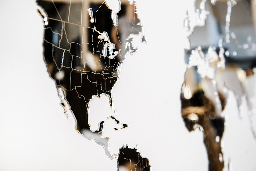 19-20 Карта-пазл зеркальная wall decoration exclusive 130х78 см Mimi  - Вид №1