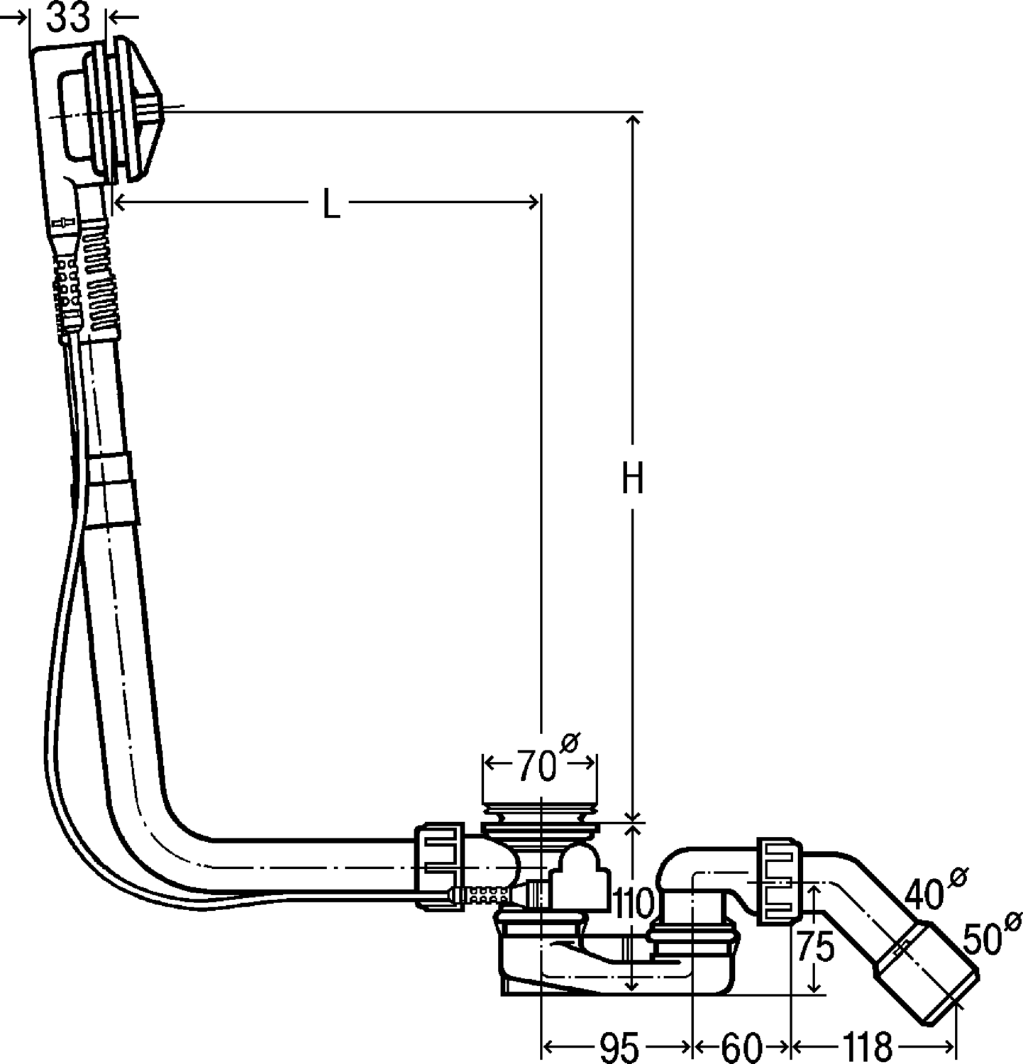 Канализационная арматура  Сифоны для ванн и душевых поддонов  Сифоны для ванн  Не содержит/в комплект не входит: VIEGA 111 069 1) Модель 6163.1 Santreyd  - Вид №1