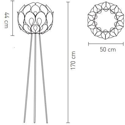Slamp Напольный светильник из стали Steelflex® отраженного света Flora sun-id-1482637 - Вид №1