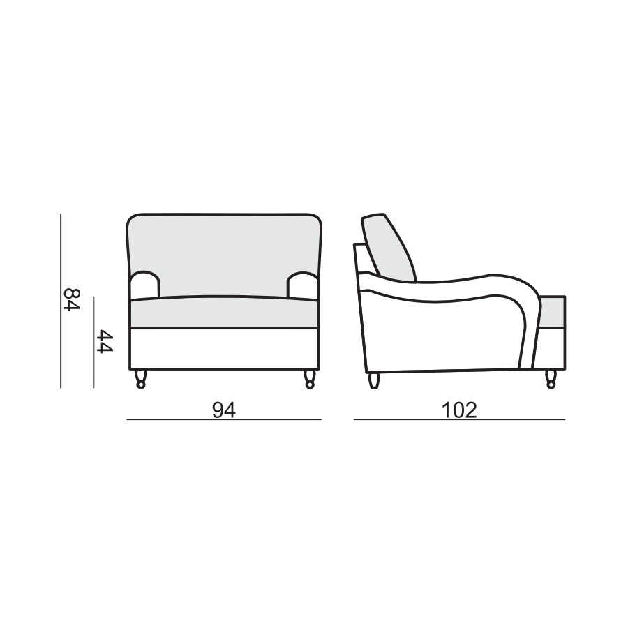 Кресло Howard, бежевое Sits S1229 - Вид №3