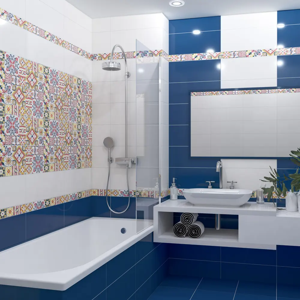 Плитка напольная Festa Indigo 33.3х33.3 1.33 м² цвет синий 82472932 STLM-2151450 Santreyd  - Вид №4