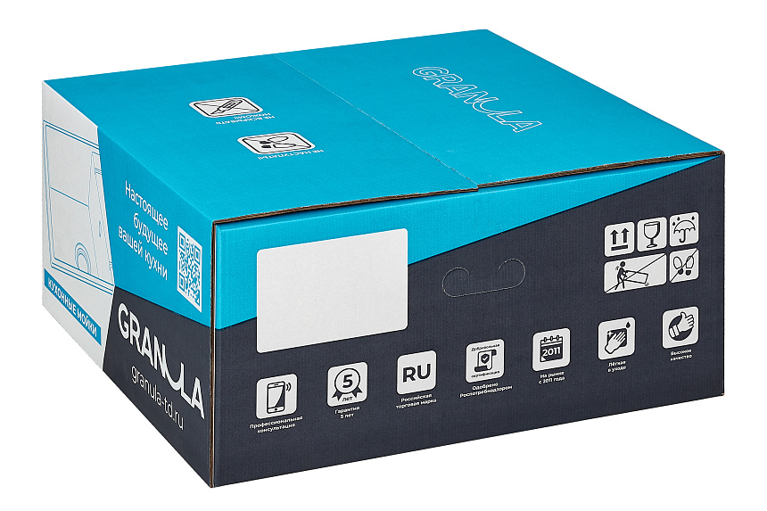 3801, АЛЮМИНИУМ, кухонная мойка, кварц GRANULA 3801-ST84 - Вид №2