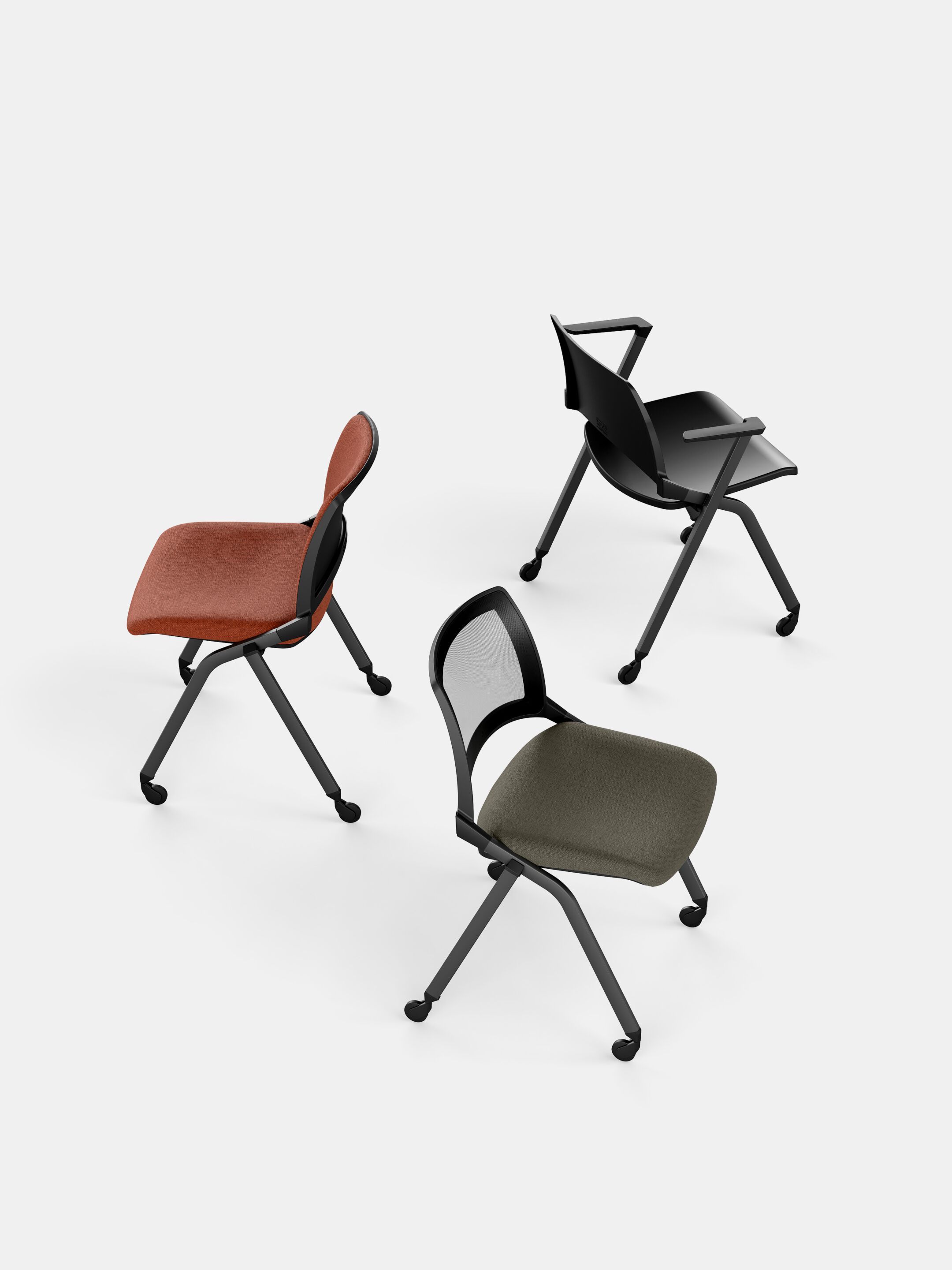 Складной стул для конференций из полипропилена с колесами IBEBI Oplà ARCH-00134149 - Вид №1