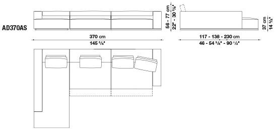 B&B Italia Диван-кресло из ткани Andy '13 sun-id-1399070 - Вид №14