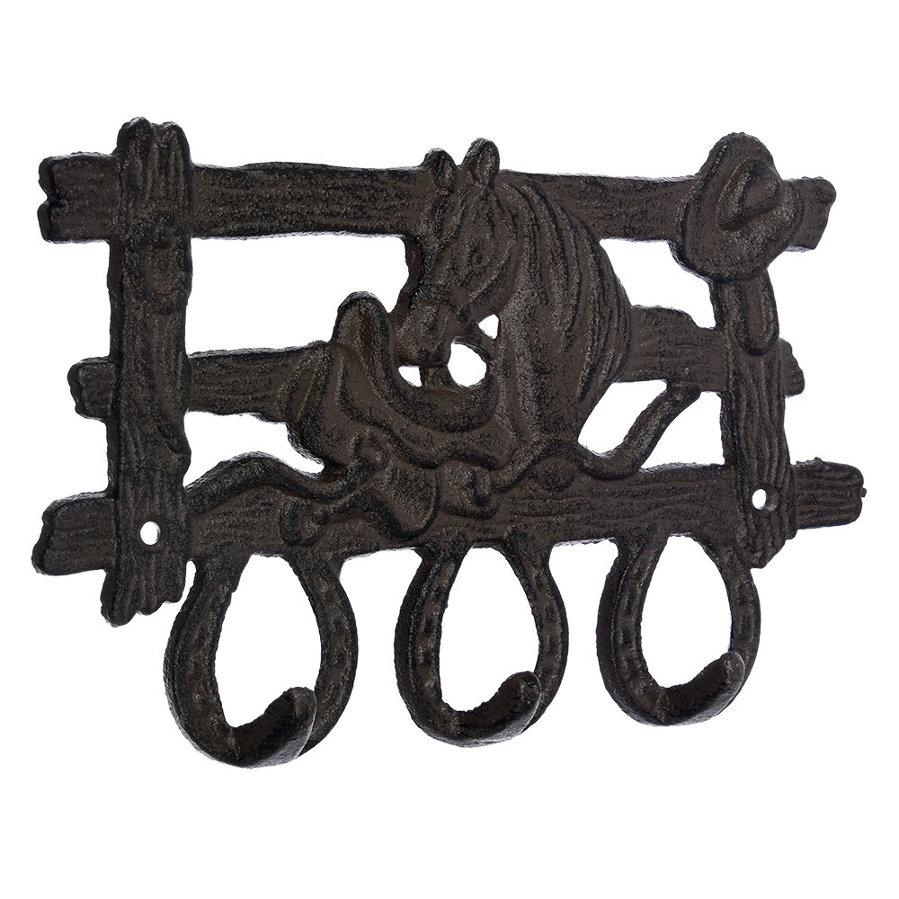 Вешалка настенная на 3 крючка черная 25 см "Ранчо" BLUMEN HAUS  00-3971636 Черный  - Вид №2