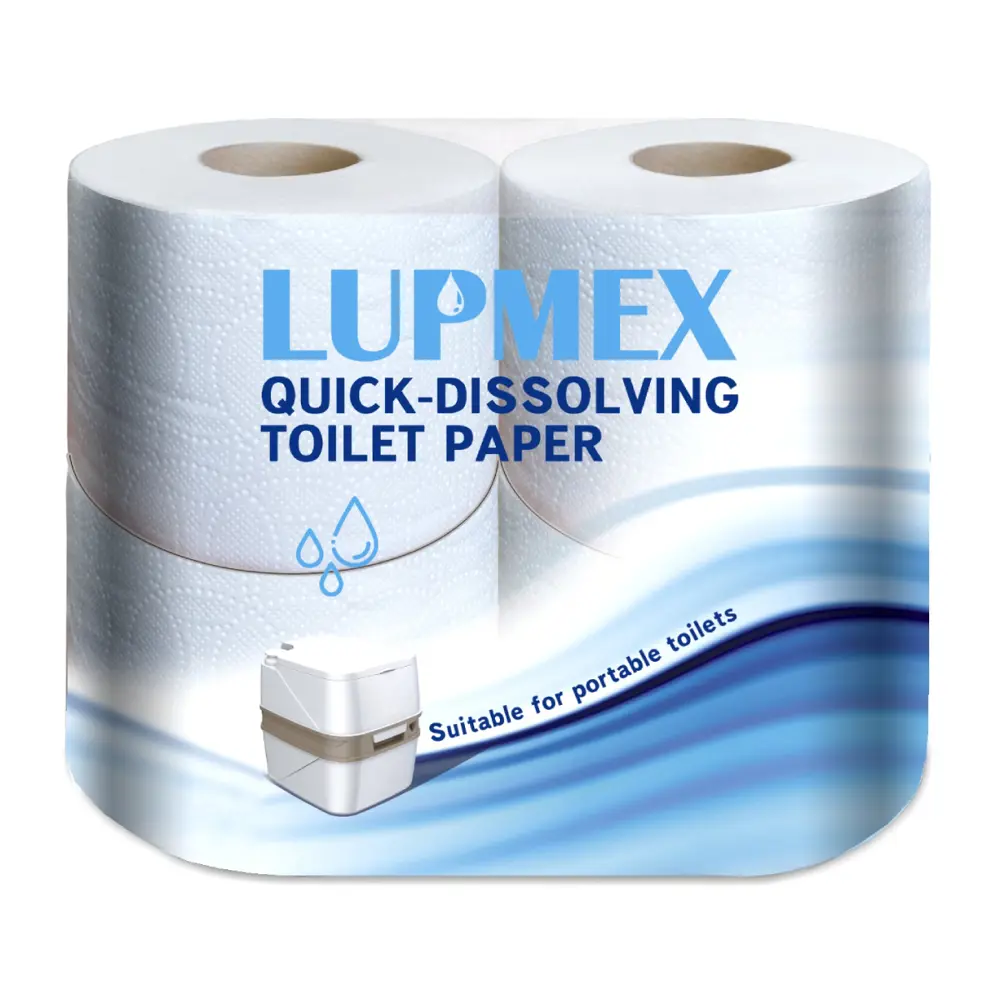 Туалетная бумага для биотуалета Lupmex Quick-Dissolving 79089, 4 рулона, 2 слоя, растворимая 89352264 STLM-2191415 
