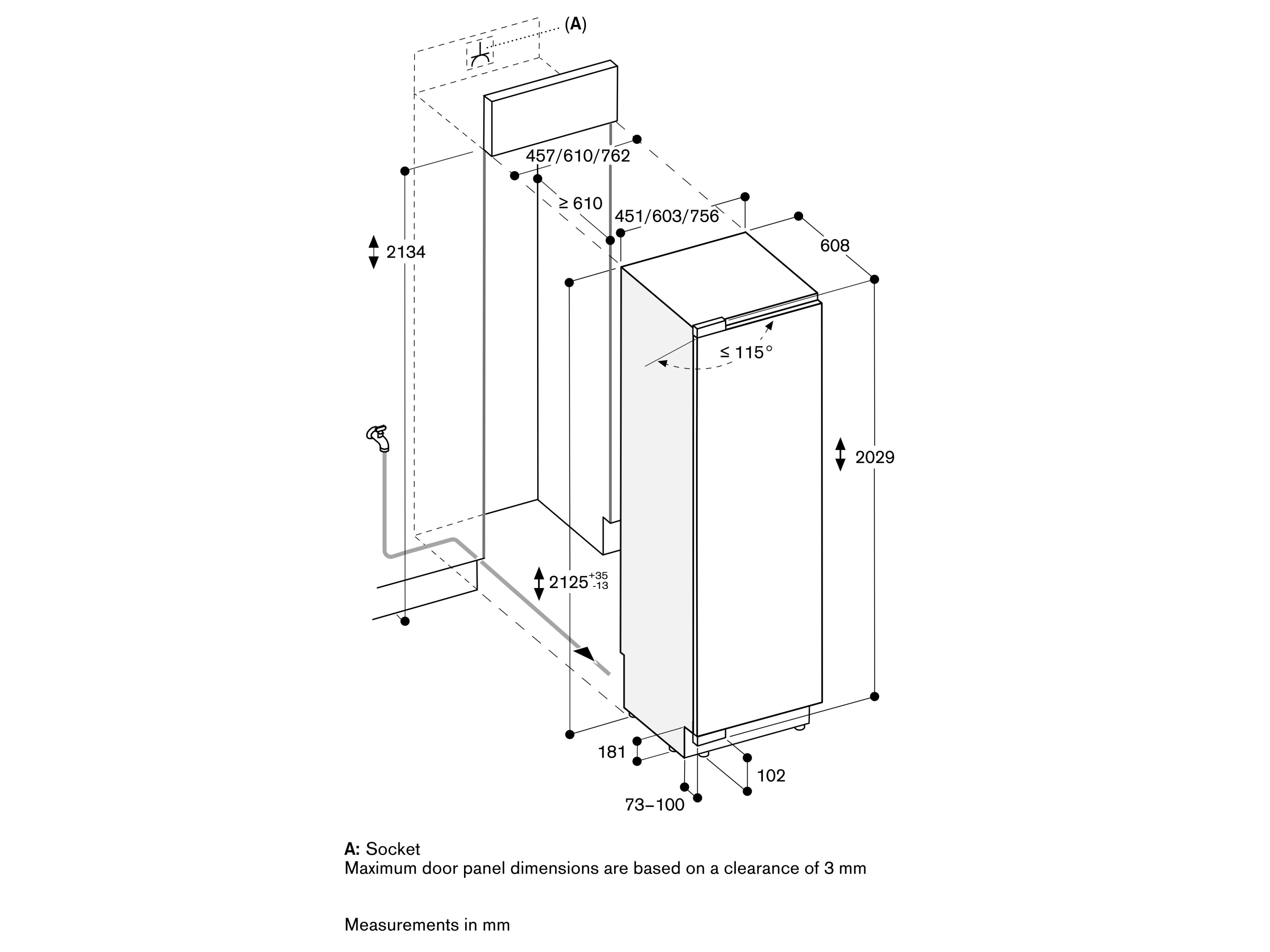 Вертикальный встраиваемый морозильник без мороза GAGGENAU серия 400 ARCH-00129516 - Вид №1