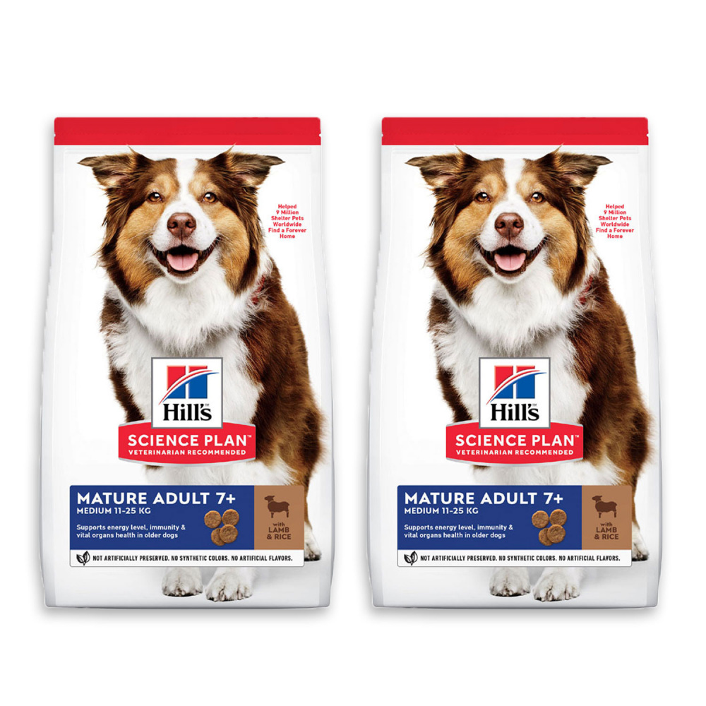 Т0055169*2 Корм для собак Hill"s Science Plan от 7 лет ягненок, рис сух. 12кг (упаковка - 2 шт) Hill's 