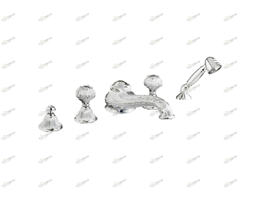 230416.A030.53 Набор для ванны с пятью отверстиями Хром с черной патиной Mestre Versailles