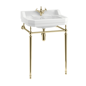 Burlington Edwardian Раковина Edwardian 610 мм с умывальником из золота с 1 отверстием под смеситель B5 1TH-T23A GOLD