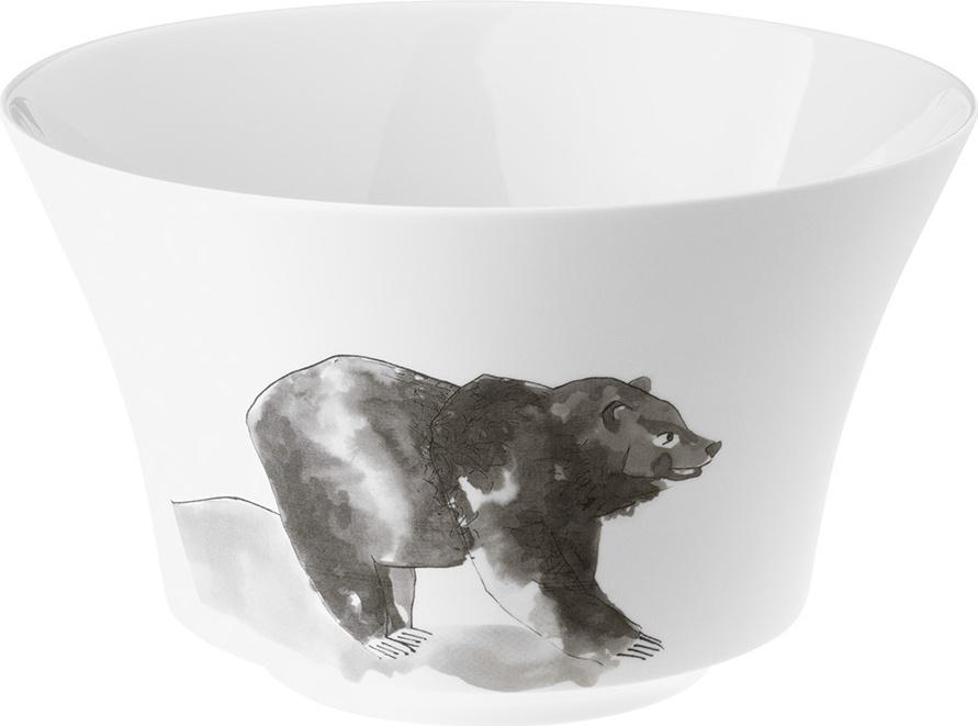 10602539 Hering Berlin Салатник высокий Hering Berlin "Охота" "Медведь" 21см Фарфор 