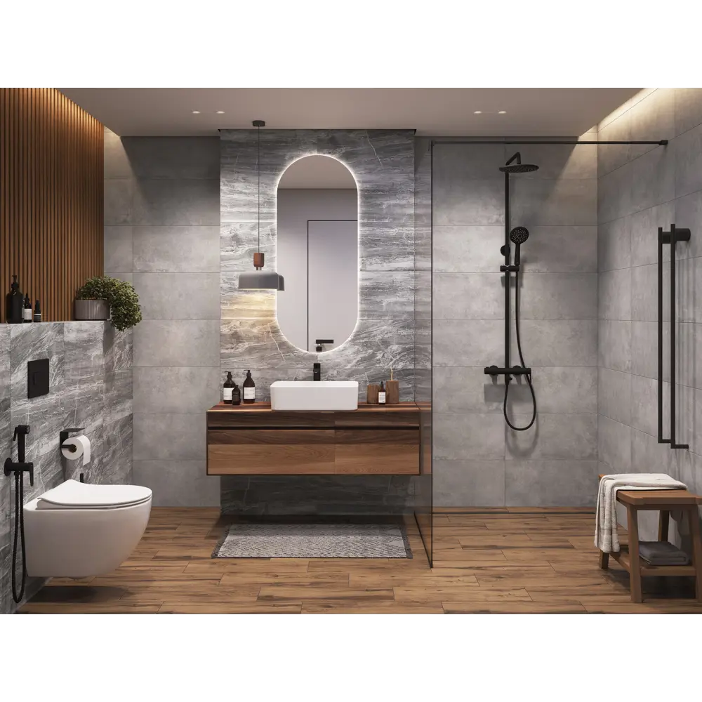 Плитка настенная KREAFORTA Cascada 29.8x59.8 см 1.425 м² матовая цвет серый 89440752 STLM-2084663 - Вид №3