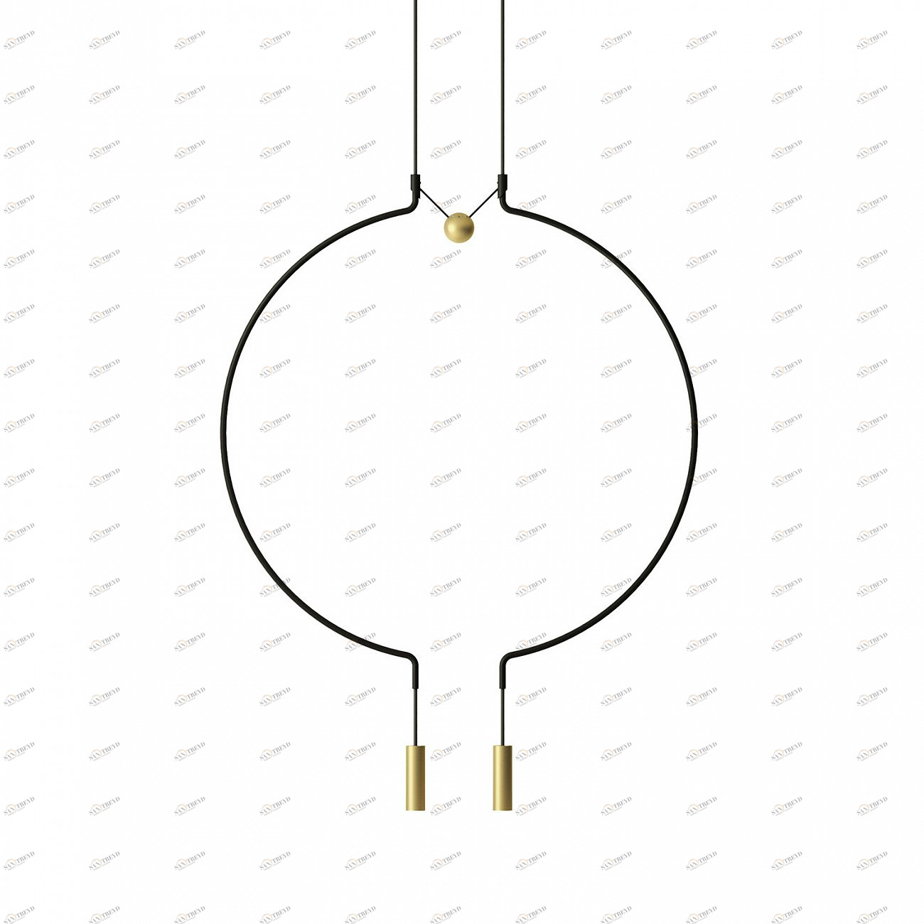 Светильник подвесной 91х84,5 см черный с золотом Liaison M2 SPLIAIM2NEOOLED AXO LIGHT ДИЗАЙНЕРСКИЕ 00-3882252 Золото;прозрачный 