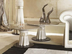 Turri Круглый мраморный журнальный столик на контракт Couture