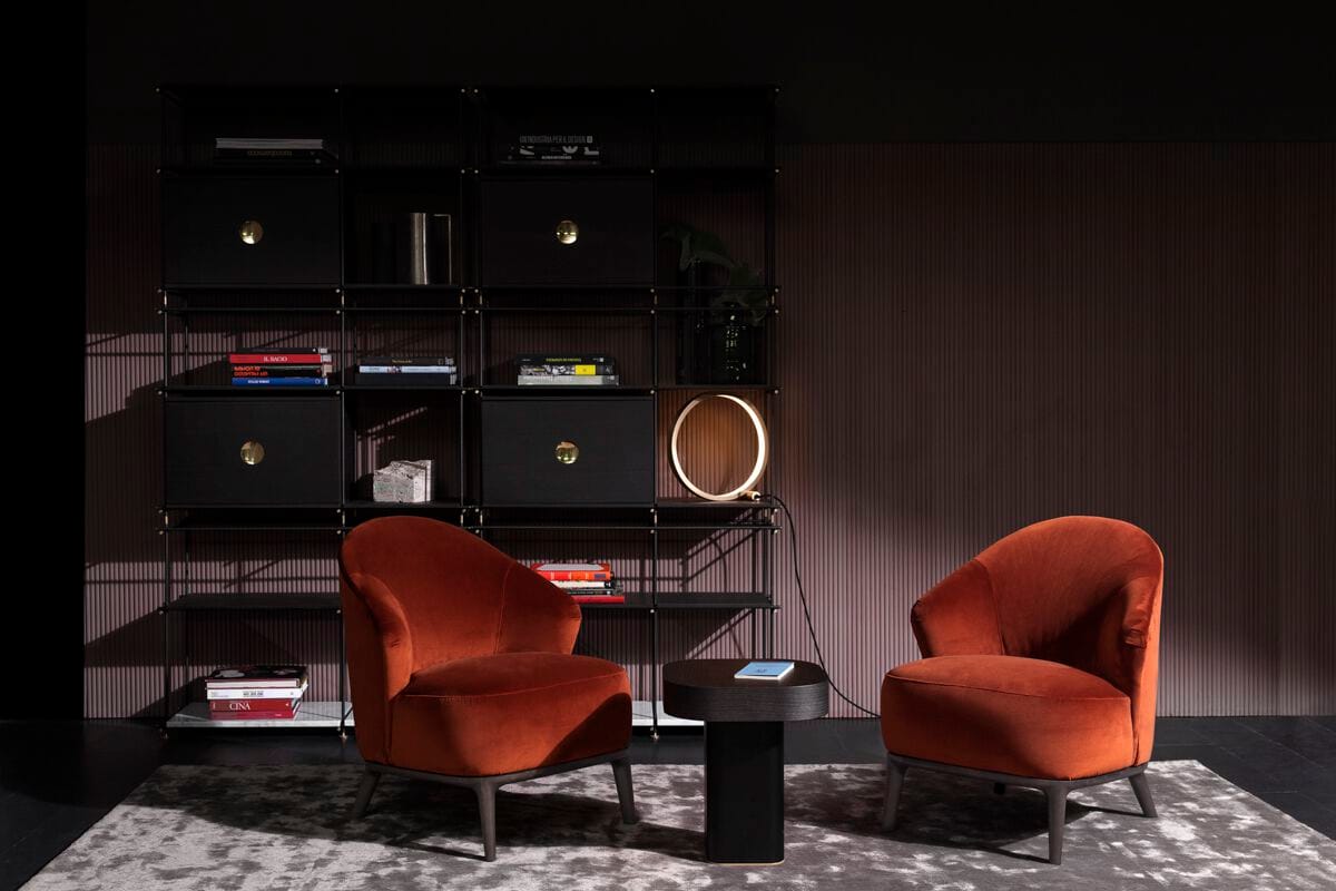 Тканевое кресло Vibieffe 1950 атмосфера ARCH-00140800