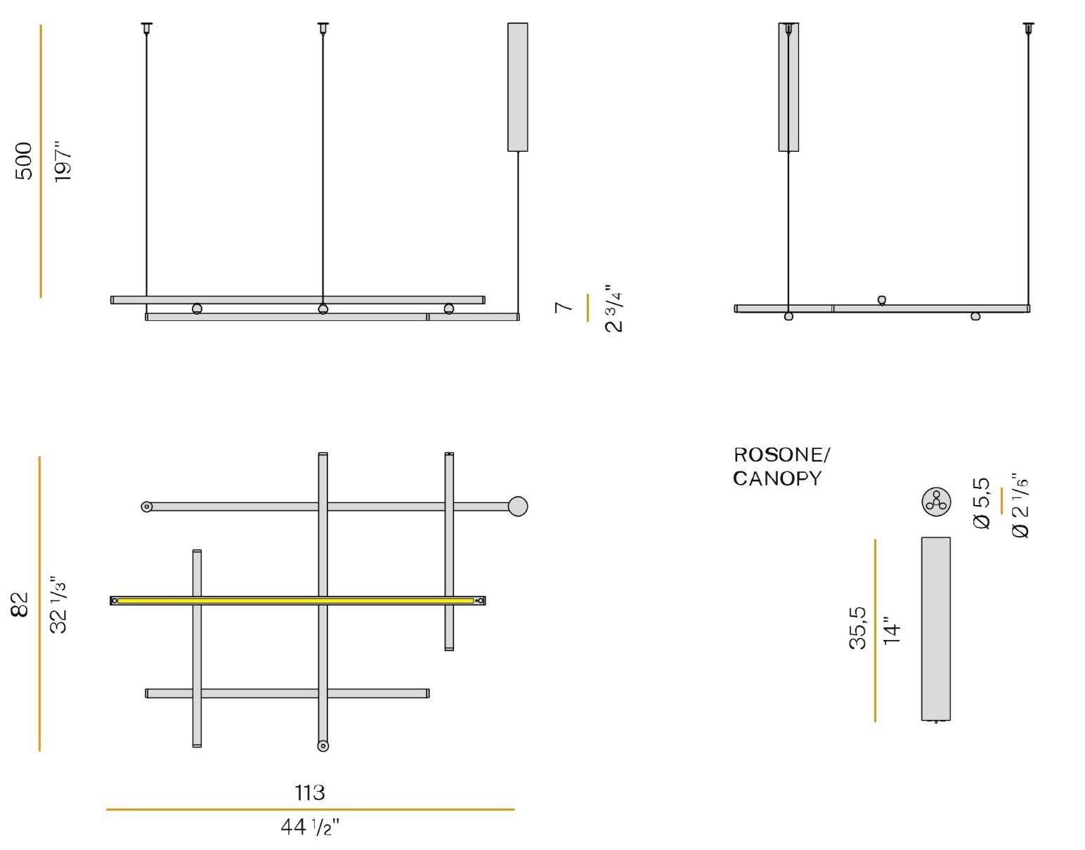 Алюминиевый светодиодный подвесной светильник Panzeri Hilow ARCH-00145728 - Вид №9