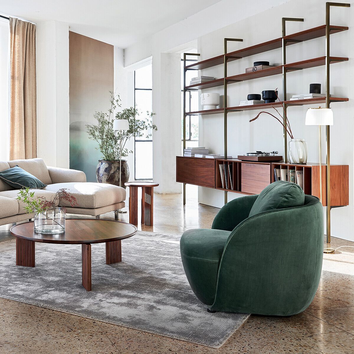 Круглый журнальный столик из грецкого ореха AMPM DIAGIL ARCH-00062714 - Вид №5